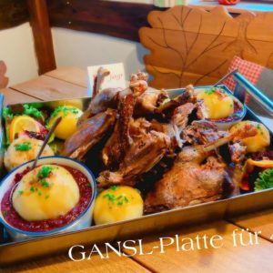 Ganslplatte für 4 Personen (Abholung)